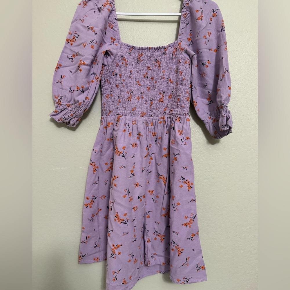 New Look Lavender Floral Mini Dress